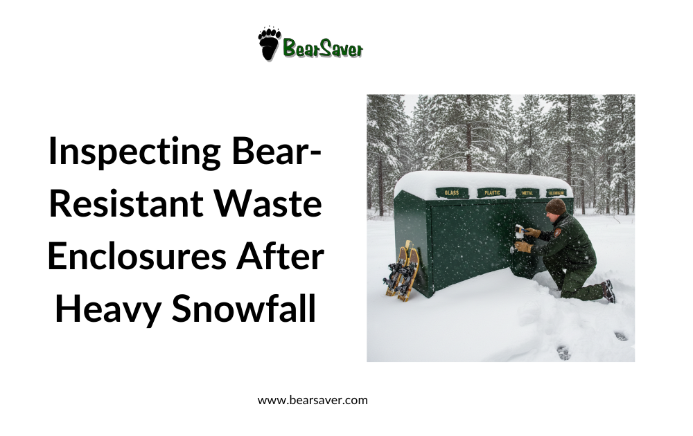 Inspecting Bear-Resistant Waste Enclosures After Heavy Snowfall