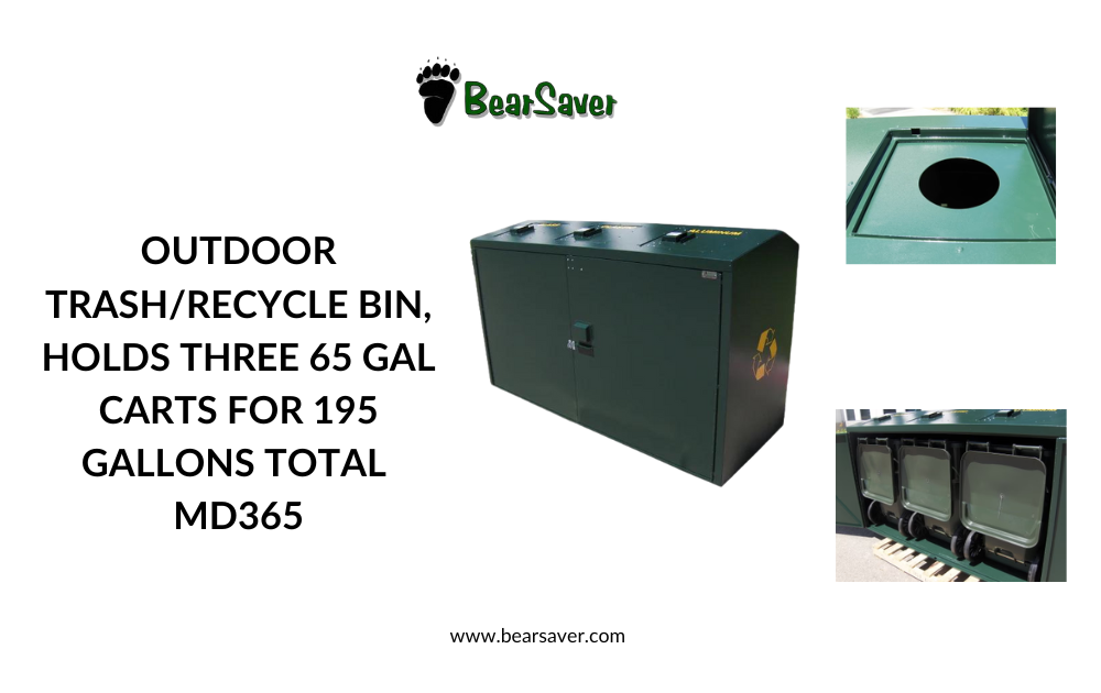 Discover the Ultimate in Outdoor Waste Management: BearSaver's MD365 Outdoor Trash & Recycle Bin