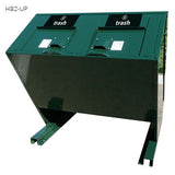 BearSaver - Hid-A-Bag Double Trash/Recycling Enclosure, 140 gal  - HB2