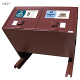BearSaver - Hid-A-Bag Double Trash/Recycling Enclosure, 140 gal  - HB2