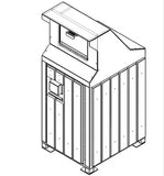 CE Series Single Recycling/Dog Waste Enclosure, Special Small Chute, ADA Compliant - CE140-CHD