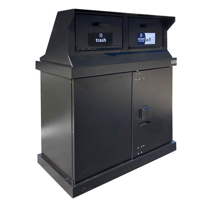 HA Series Double Trash Enclosure with WIDE Loading Chutes, ADA Compliant  - HA2-CH