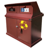 HA Series Double Trash Enclosure with WIDE Loading Chutes, ADA Compliant  - HA2-CH