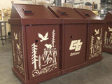 BearSaver - HA Series Single Trash W/Custom Laser Cut Panels, ADA Compliant  - HA-PH