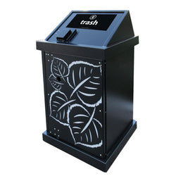 BearSaver - HA Series Single Trash W/Custom Laser Cut Panels, ADA Compliant  - HA-PH