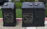 BearSaver - HA Series Double Trash/Recycling Enclosure with Laser Cut Graphics, ADA Compliant  - HA2-PH