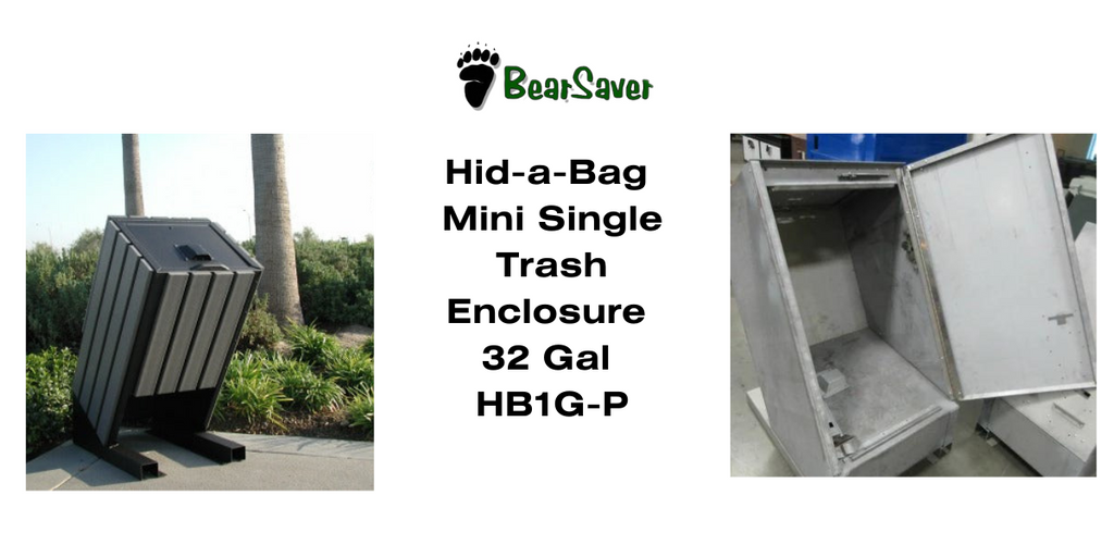 BearSaver Hid-A-Bag Mini Single Trash Enclosure HB1G-P
