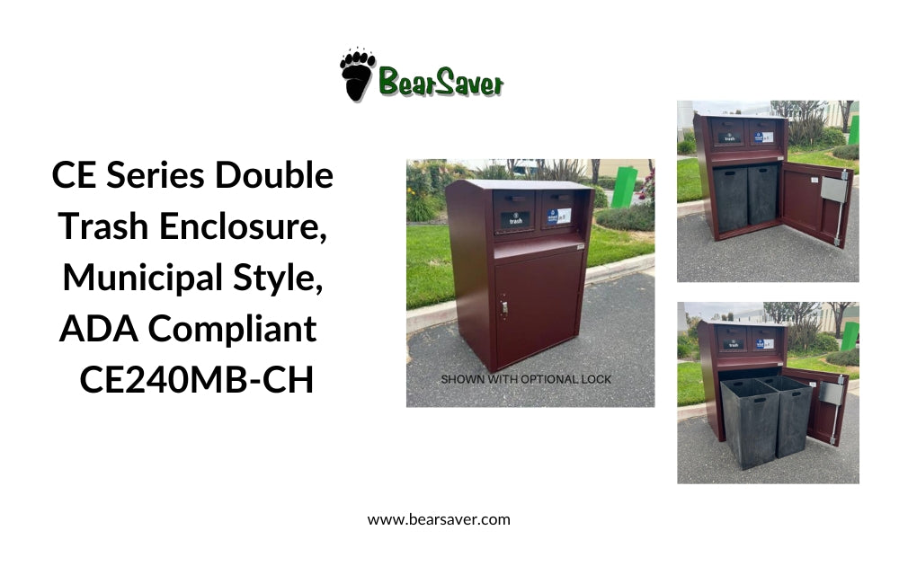 BearSaver CE240MB-CH: The Ideal Double Trash Enclosure for Public Spaces