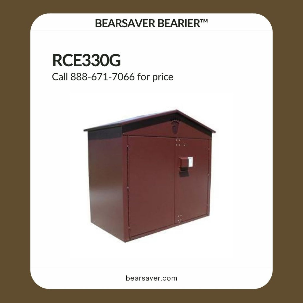 Bearsaver Bearier™ - Residential Triple Trash Can Enclosure - RCE330G