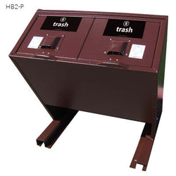 BearSaver - Hid-A-Bag Double Trash/Recycling Enclosure, 140 gal  - HB2