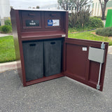 BearSaver - CE Series Double Trash Enclosure, Municipal Style, ADA Compliant - CE240MB-CH