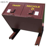 BearSaver - Hid-A-Bag Mini Double Trash/Recycling Enclosure, 64 gal  - HB2G