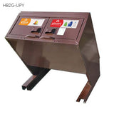 BearSaver - Hid-A-Bag Mini Double Trash/Recycling Enclosure, 64 gal  - HB2G