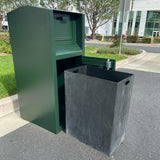 CE Series Single Trash Enclosure, ADA Compliant, (Hands-Free Foot Pedal is Optional) - CE140MB-CH