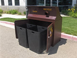 BearSaver - CE Series Double Trash/Recycling Enclosure, ADA Compliant  - CE232-CHR