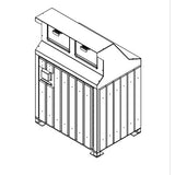 BearSaver - CE Series Double Trash/Recycling Enclosure, ADA Compliant - CE240-CHR