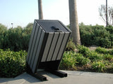 BearSaver - Hid-A-Bag Mini Single Trash/Recycling Enclosure, ADA Option, 32 gal - HB1G