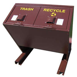 BearSaver - Hid-A-Bag Mini Double Trash/Recycling Enclosure, 64 gal - HB2G-PX