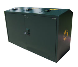Outdoor Trash/Recycle Bin, Holds Three 65 Gal Carts for 195 Gallons Total - MD365