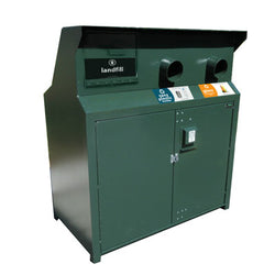 BearSaver - CE Series Triple Trash/Recycling Enclosure, ADA Compliant - CE340-CHRR