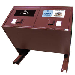 BearSaver - Hid-A-Bag Double Trash/Recycling Enclosure, 140 gal - HB2-PX