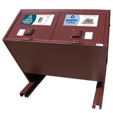 BearSaver - Hid-A-Bag Double Recycling Enclosure, 140 gal - HB2-Y