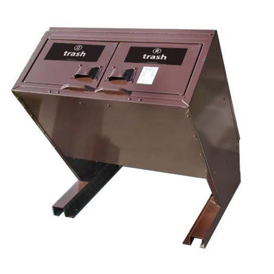 BearSaver - Hid-A-Bag Mini Double Trash Enclosure, ADA Compliant. 64 gal - HB2G-UP